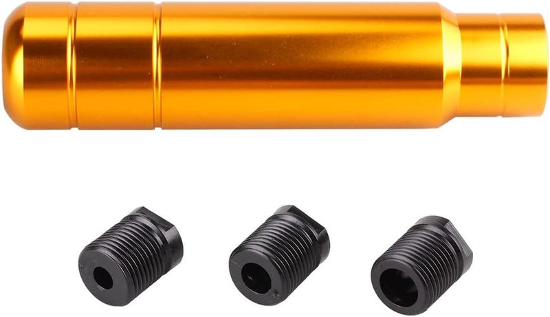 BARTOO Aluminum Weighted Manual Shift knobs, Long Stick Shift Knob Gear Shifter Knobs, Car Accessories Lever Cover Head Universal Shifter Knobs with 3 Threaded Adapters (Gold) - Image 2